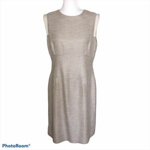 Antonio Melani size 14 sheath dress sleeveless cotton linen blend